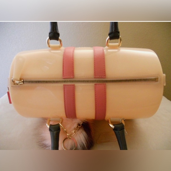 EXTRAS Auth Furla Candy Cookie leather & handles, excellent, & pink purse - Picture 10 of 16